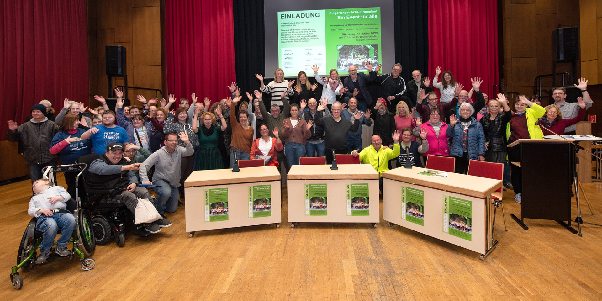 Firmenlaufstimmung in der Bismarckhalle